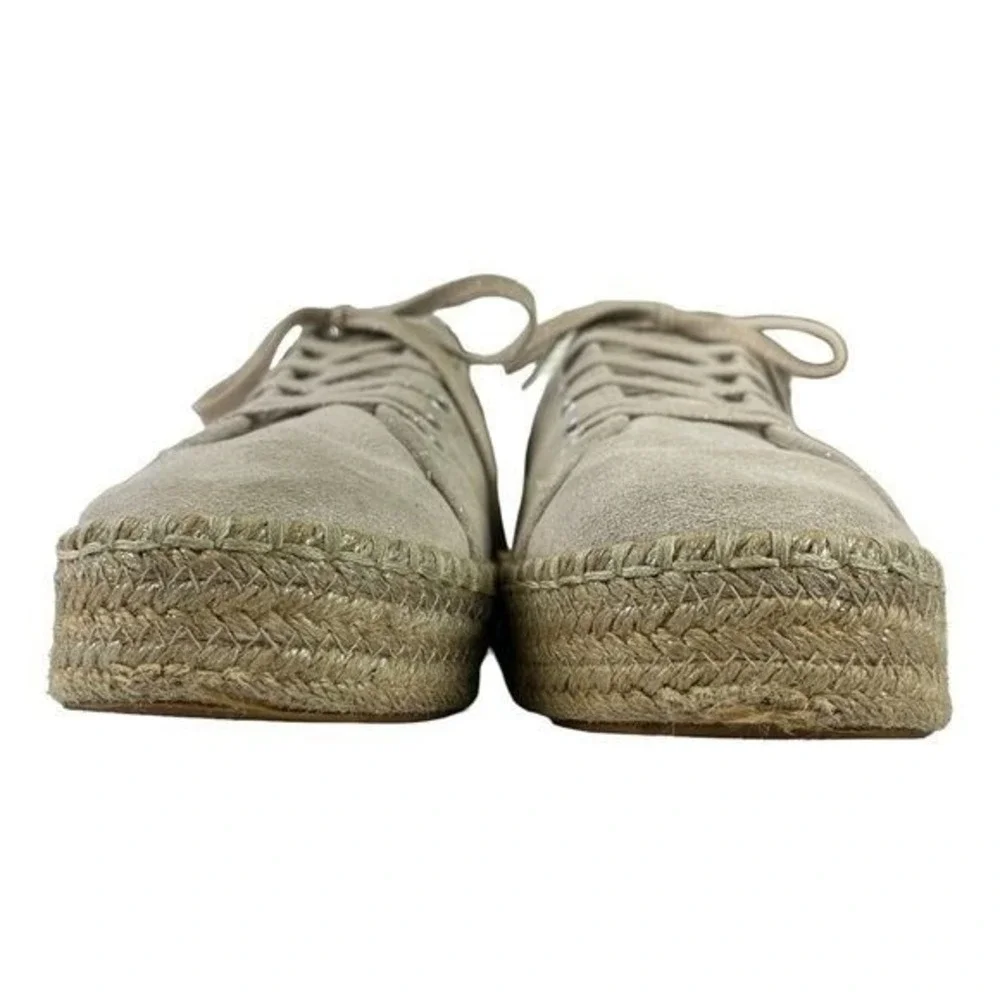 Tretorn Eve2 Sparkle Beige Leather Espadrille Sneakers Platform Boho Retro Sz 10